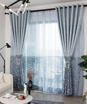 Rèm vải gấm hoa văn sang trọng