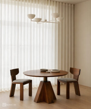 Rèm vải 2 lớp màu tím cổ điển